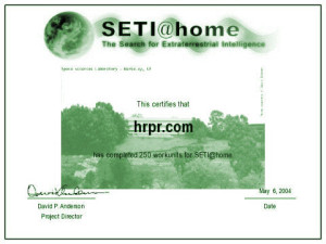 SETI@Home - 250 Work Units