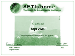 SETI@Home - 500 Work Unit