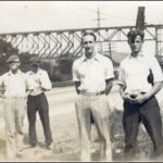 Harvey Devigne and friends along PA Route 88 near Speers, Pennsylvania, 1930s Harvey_Devigne_Friend