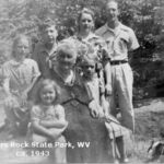 Harvey and Margaret Devigne and family at Cooper's Rock West Virgini, abt 1943 Harvey_Margaret_Devigne_Coopers_Rock_43