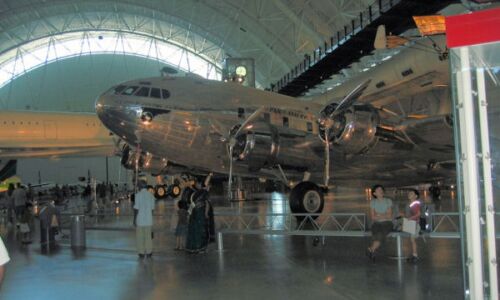 Vintage Boeing commercial airliner National Air and Space Museum Udvar-Hazy Center, Chantilly, VA