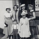 Margaret Moffit Devigne and chldren Margaret, Frances, Patricia, Henri, Janet, 1950s Margaret_Devigne_Children