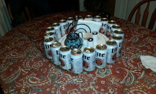 Many cans of beer were consumed during the two-day reunion. Beer