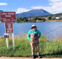 Mom went fishing with us for the first time colorado20150726