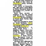 News clipping of Olive Reinhardt Kirby death notice harry_reinhardt_accident_1957