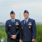 Mom's 2nd Cousin's husband Jason (on right) was recently promoted to Colonel.