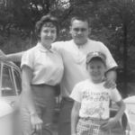 Peggy Devigne, Harry and Brian Reinhardt, Fort Necessity National Park, 1962 peggy_harry_brian_ftnec_c1962
