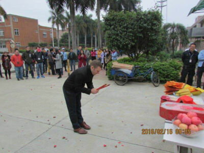 The traditional New Years celebration at the Philips Respironics Facility in Shenzhen, China.