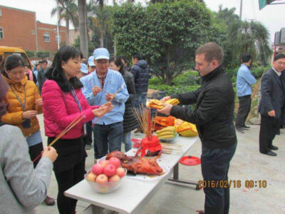 The traditional New Years celebration at the Philips Respironics Facility in Shenzhen, China.