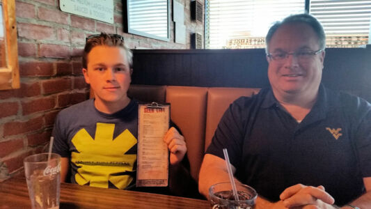 Dad and Ross at Morgantown Branch of Primanti Brothers Restaurant