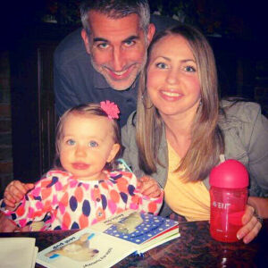 Baby J with March Birthday Girl (aka Mommy) and Daddy