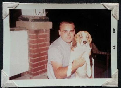 Pop-Pop back in the day with his dog Missy