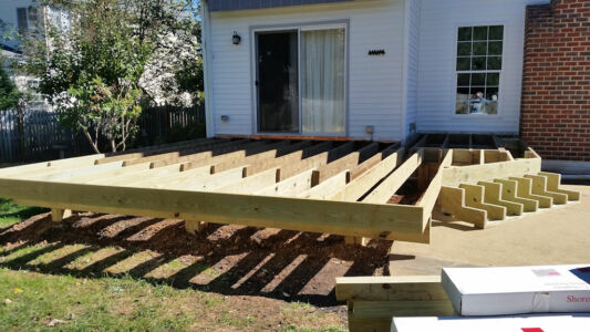 Framing for the new deck