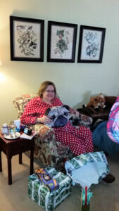 Mom got a "Pug Pillow" for Christmas