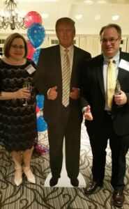 Mom with The Donald and The Dan at the Conservative Ladies of Loudoun Inaugural Celebration