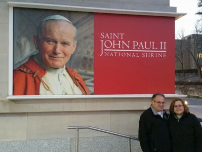 Mom and Dad at the Saint John Paul II National Shrine