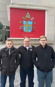 Wifh Dad at the Saint John Paul II National Shrine