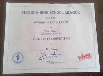 Owen went to state finals again this year