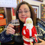 Having one with Santa at the Downtown Saloon